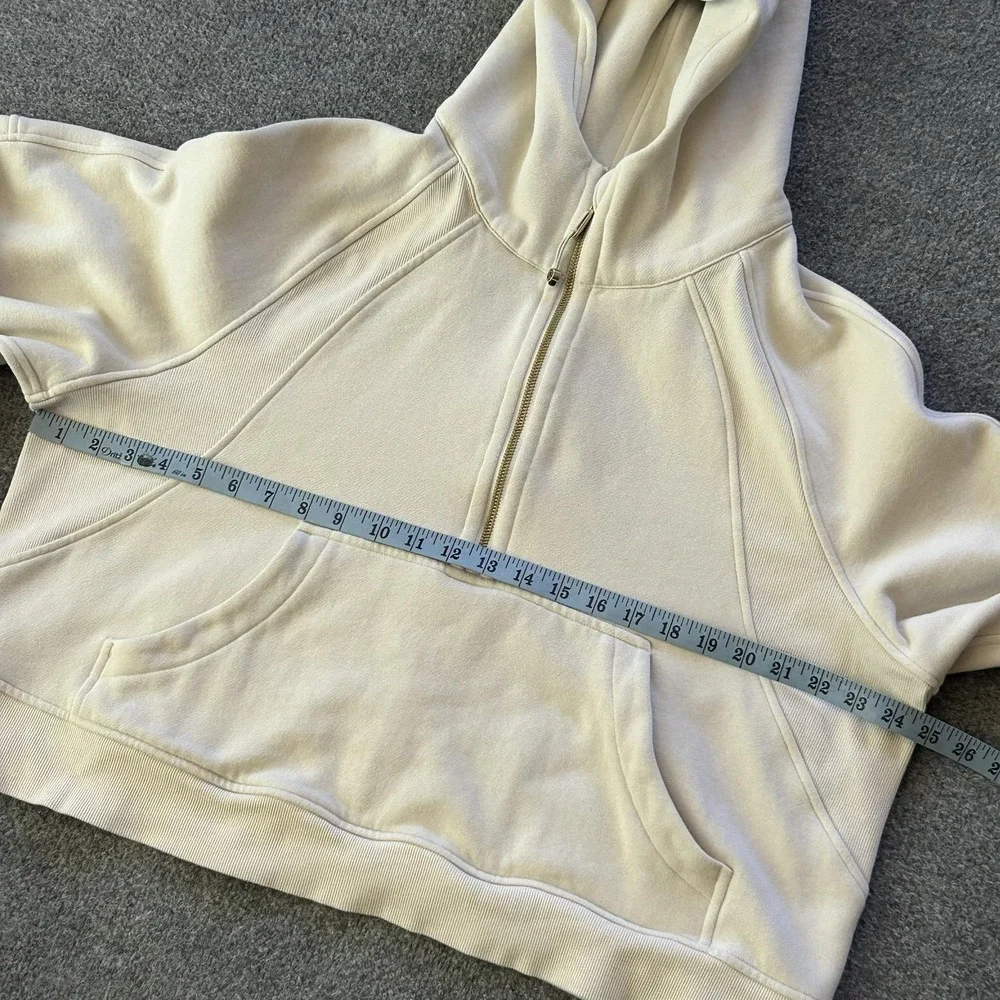 Lululemon Scuba Oversized Half‎ Zip Hoodie Bone XL/XXL Cropped Pullover